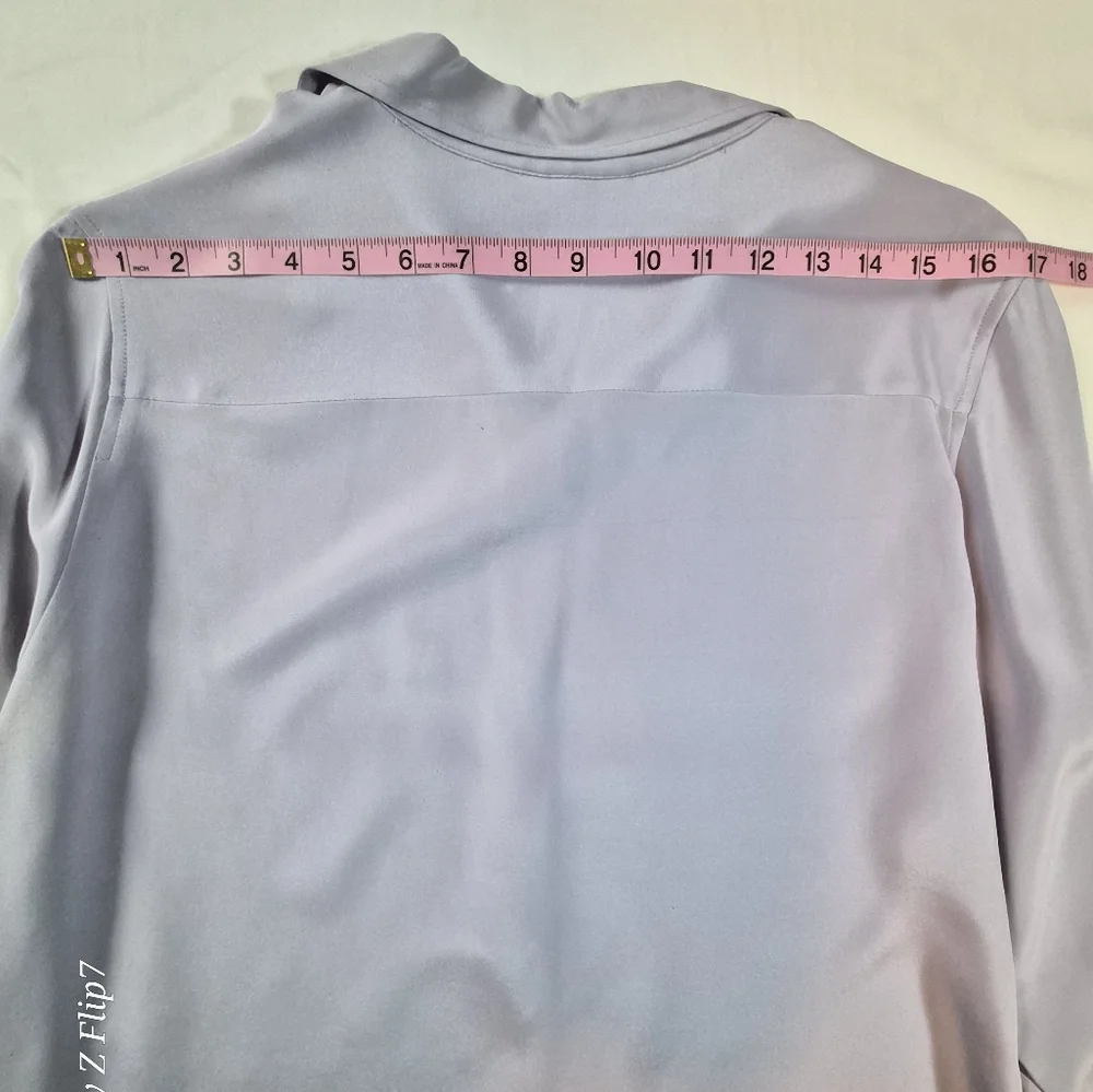 ​REPURPOSE PROJECT: Talbots Petite 96% Silk Stretch Blouse - 16P - Picture 6 of 10